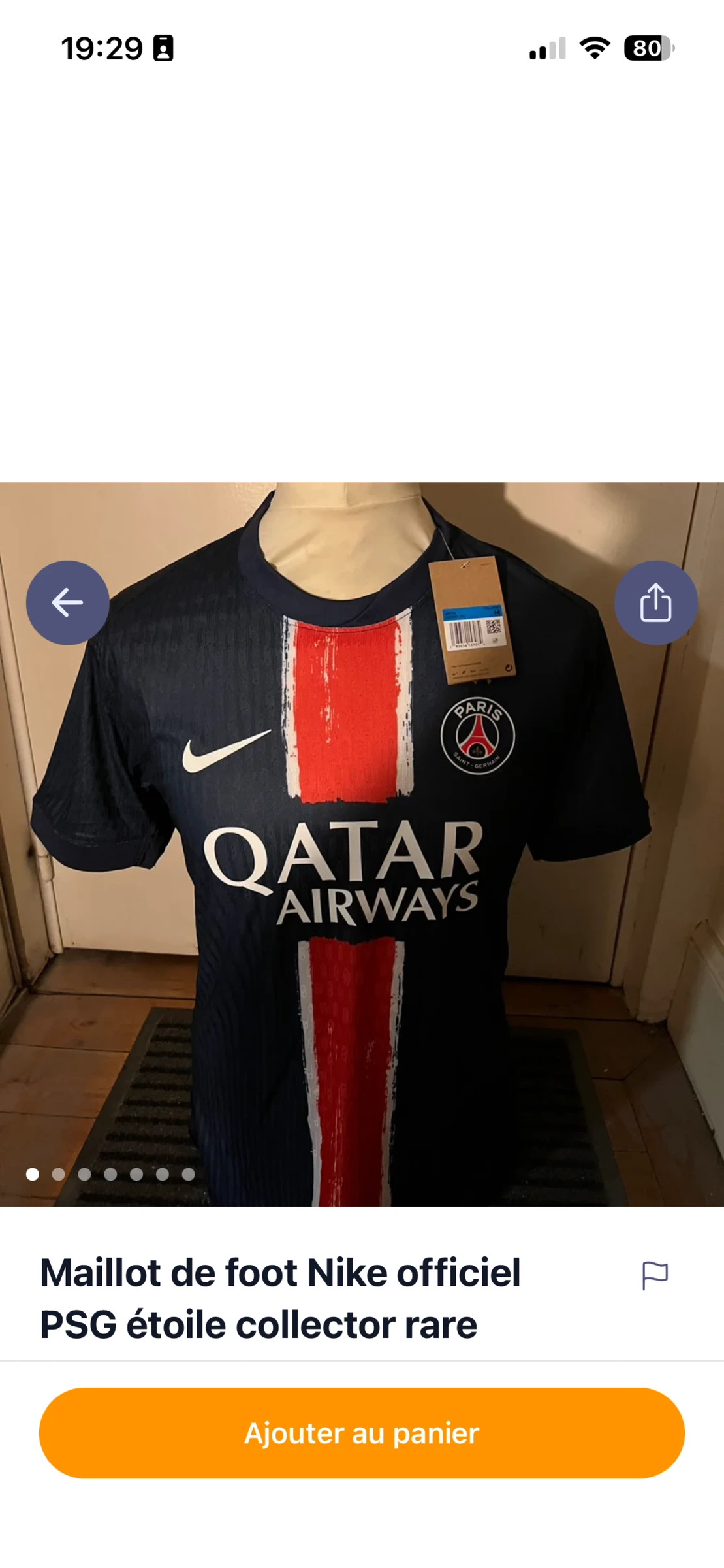 Maillot de Foot PSG Nike Officiel Collector – 1 Étoile – Neuf S M L XL